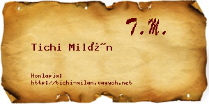 Tichi Milán névjegykártya
