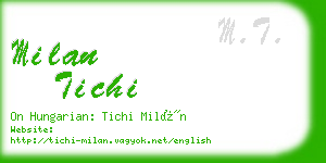 milan tichi business card